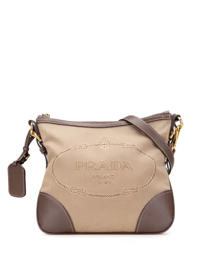 Pre-owned Prada 2019-2025 Canvas Canapa Logo Crossbody Bag