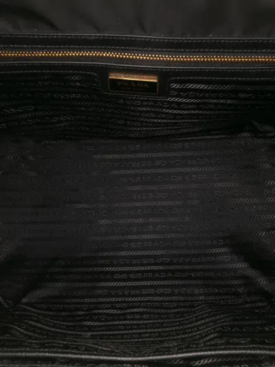 Pre-owned Prada 2019-2025 Medium Saffiano Trimmed Re Nylon Re Edition 1978 Tote Bag In Black