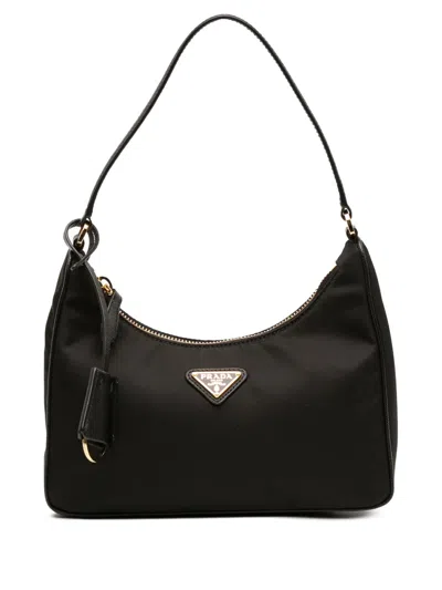 Pre-owned Prada 2019-2025 Re Nylon Re Edition 2005 Satchel In Black