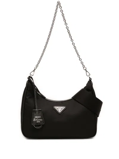 Pre-owned Prada 2019-2025 Re Nylon Re Edition 2005 Satchel In Black