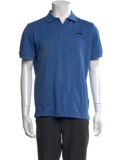 Pre-owned Prada 2019 Collar Polo Shirt In Blue