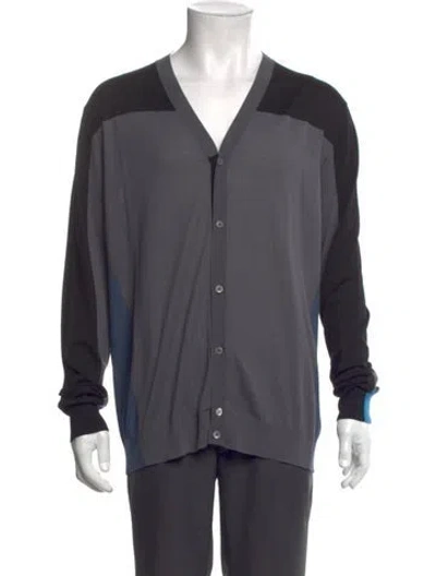 Pre-owned Prada 2019 Colorblock Pattern Cardigan In Multi