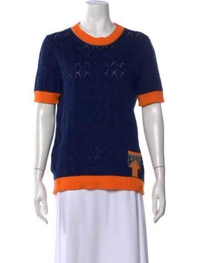 Pre-owned Prada 2019 Crew Neck Sweater In Blue