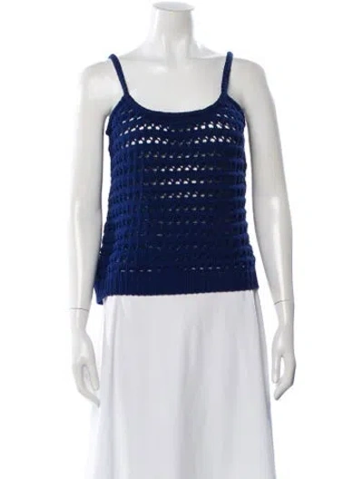 Pre-owned Prada 2019 Crochet Top In Blue