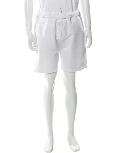 Pre-owned Prada 2019 Flat Front Shorts In White