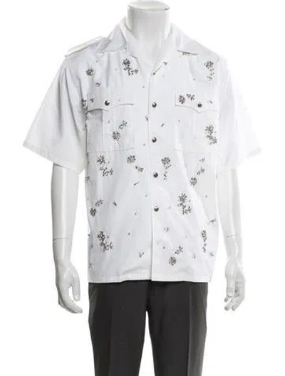 Pre-owned Prada 2019 Graphic Print Shirt In White