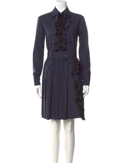 Pre-owned Prada 2019 Knee-length Dress In Blue