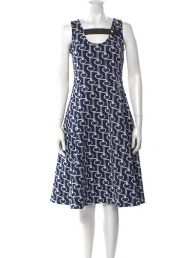 Pre-owned Prada 2019 Knee-length Dress In Blue