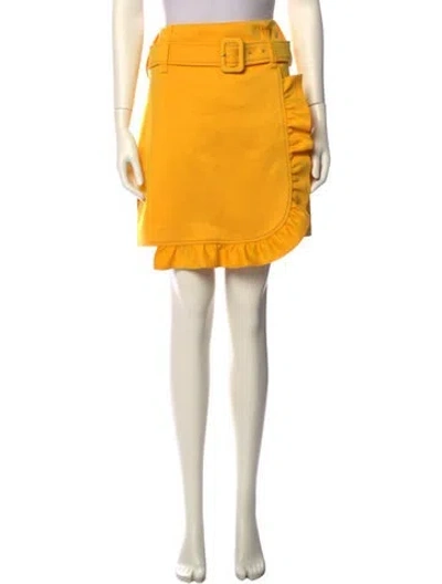 Pre-owned Prada 2019 Knee-length Skirt In Yellow