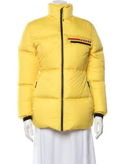 Pre-owned Prada 2019 Linea Rossa Down Jacket In Yellow