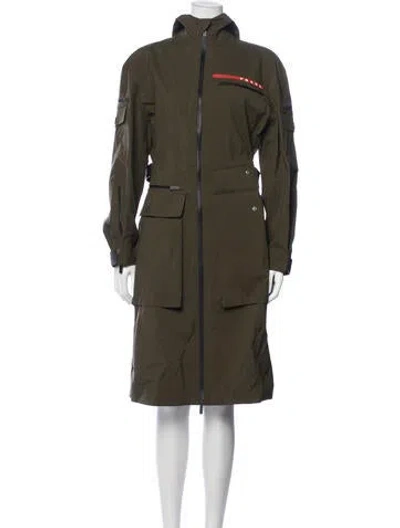 Pre-owned Prada 2019 Linea Rossa Performance Coat In Green