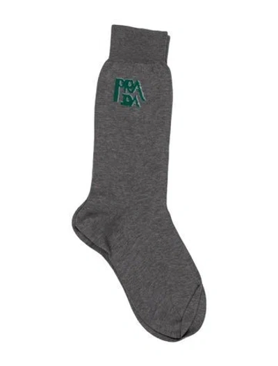Pre-owned Prada 2019 Logo Socks. In Multi