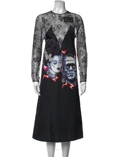 Pre-owned Prada 2019 Long Dress In Black