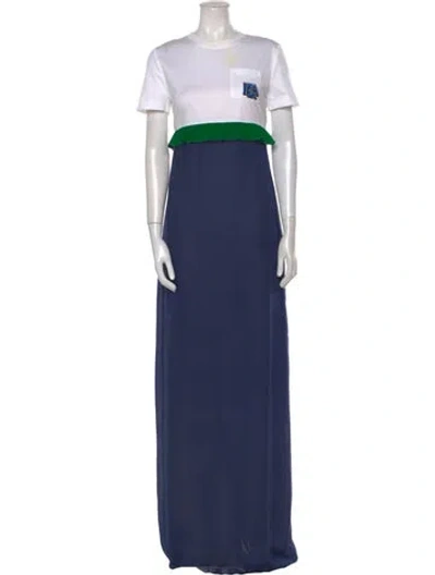 Pre-owned Prada 2019 Long Dress In Blue