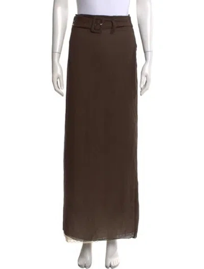 Pre-owned Prada 2019 Long Skirt In Brown