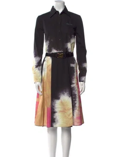 Pre-owned Prada 2019 Midi Length Dress In Black