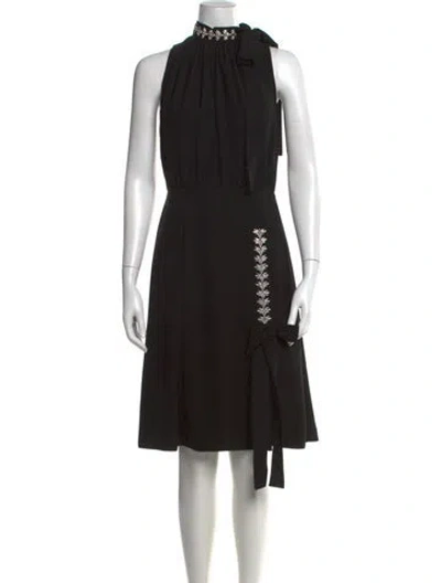 Pre-owned Prada 2019 Midi Length Dress In Black