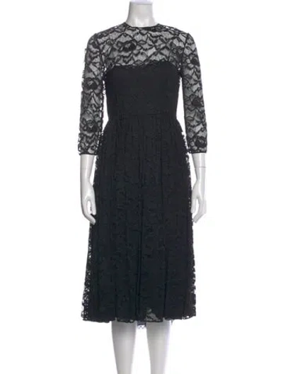 Pre-owned Prada 2019 Midi Length Dress In Black