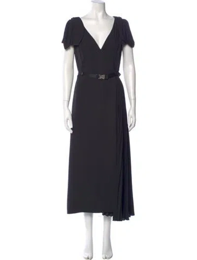 Pre-owned Prada 2019 Midi Length Dress In Black