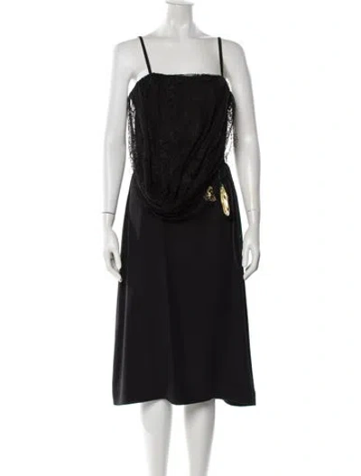 Pre-owned Prada 2019 Midi Length Dress In Black
