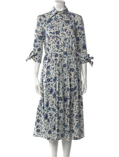 Pre-owned Prada 2019 Midi Length Dress In Blue