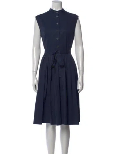 Pre-owned Prada 2019 Midi Length Dress In Blue