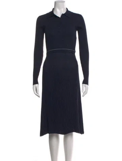 Pre-owned Prada 2019 Midi Length Dress In Blue