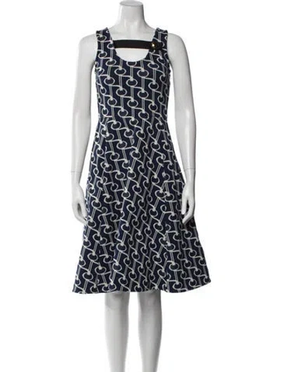 Pre-owned Prada 2019 Midi Length Dress In Blue