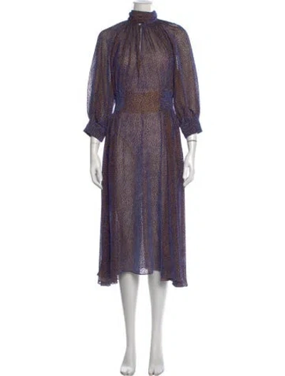 Pre-owned Prada 2019 Midi Length Dress In Brown
