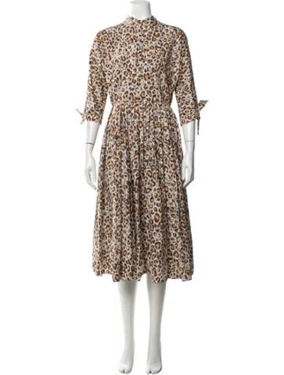 Pre-owned Prada 2019 Midi Length Dress In Neutrals