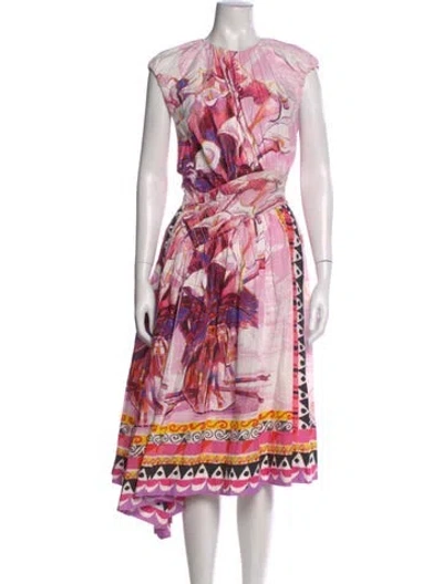 Pre-owned Prada 2019 Midi Length Dress In Pink