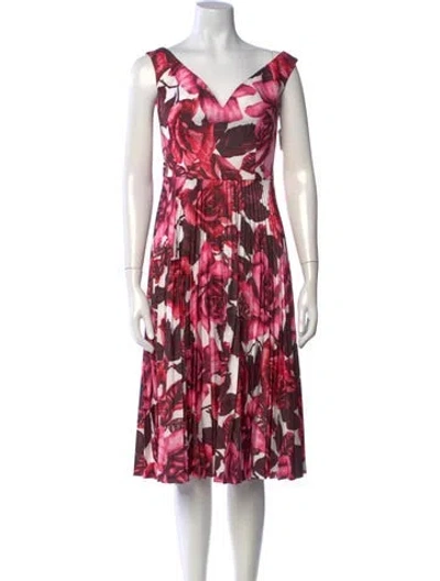 Pre-owned Prada 2019 Midi Length Dress W/ Tags In Pink
