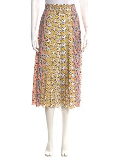 Pre-owned Prada 2019 Midi Length Skirt In Yellow