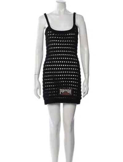 Pre-owned Prada 2019 Mini Dress In Black