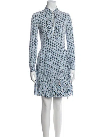 Pre-owned Prada 2019 Mini Dress In Blue