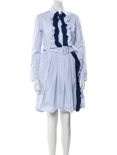 Pre-owned Prada 2019 Mini Dress In Blue