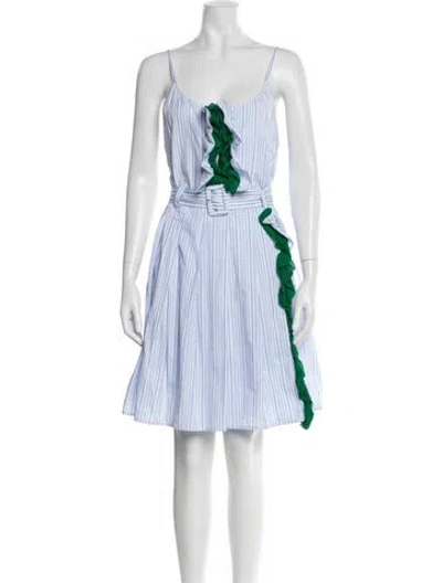 Pre-owned Prada 2019 Mini Dress In Blue