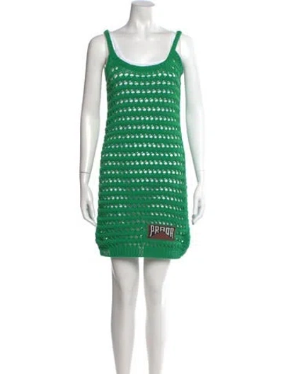 Pre-owned Prada 2019 Mini Dress W/ Tags In Green