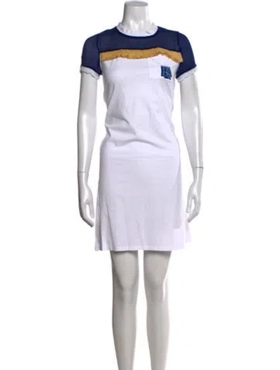 Pre-owned Prada 2019 Mini Dress In White