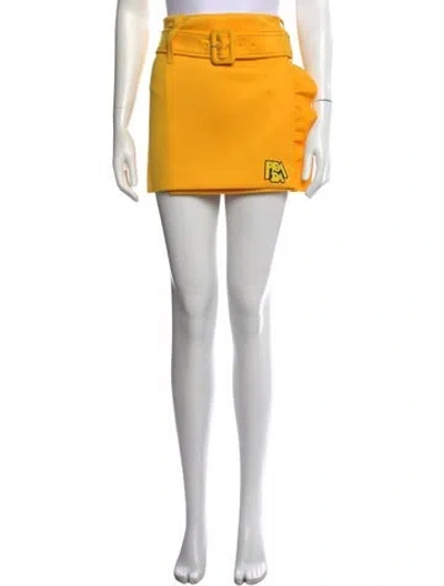 Pre-owned Prada 2019 Mini Skirt In Yellow