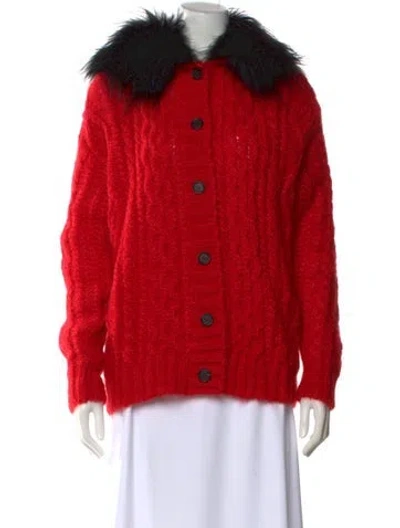 Pre-owned Prada 2019 Mohair Sweater In Red