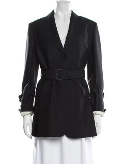 Pre-owned Prada 2019 Mohair Trench Coat In Black