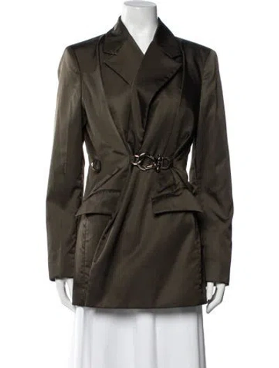 Pre-owned Prada 2019 Nylon Blazer In Green