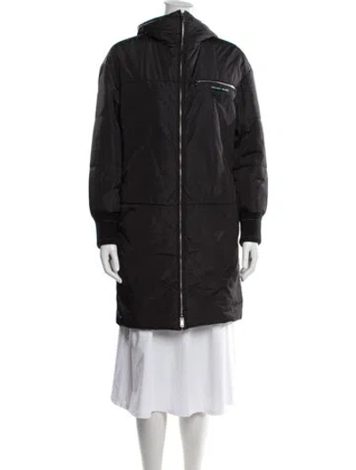 Pre-owned Prada 2019 Nylon Down Coat In Black