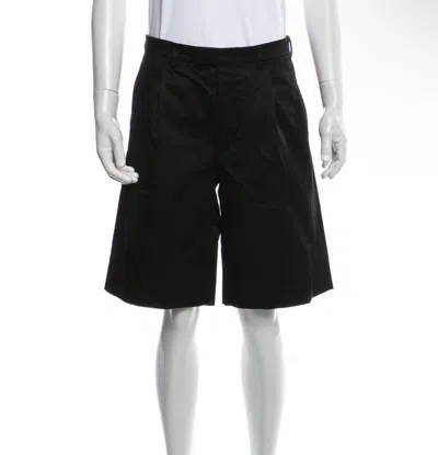 Pre-owned Prada 2019  Flat Front Work Shorts In Black