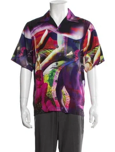 Pre-owned Prada 2019 Printed Shirt W/ Tags In Purple