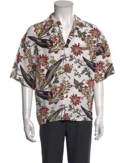 Pre-owned Prada 2019 Printed Shirt In White