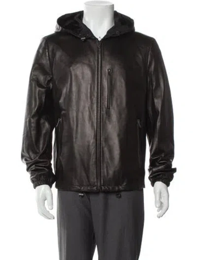 Pre-owned Prada 2019 Reversible Moto Jacket In Brown