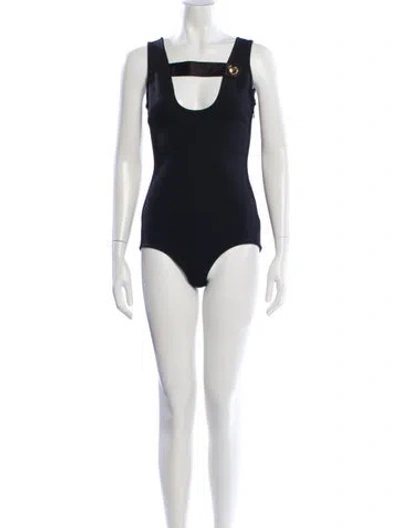Pre-owned Prada 2019 Scoop Neck Bodysuit In Black