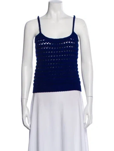 Pre-owned Prada 2019 Scoop Neck Top In Blue